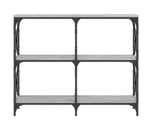 Mesa consola madera de ingeniería gris Sonoma 100x28x80,5 cm