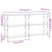 vidaXL Mesa consola madera de ingeniería roble ahumado 156x28x80,5 cm