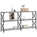 vidaXL Mesa consola madera de ingeniería gris Sonoma 200x28x80,5 cm