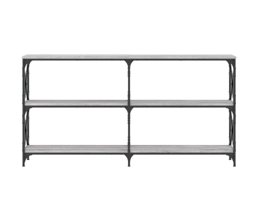 vidaXL Mesa consola madera de ingeniería gris Sonoma 200x28x80,5 cm