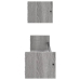 Estantes de pared con barras 2 uds gris Sonoma 80x16x14 cm