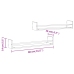 Estantes de pared con barras 2 uds marrón roble 80x16x14 cm