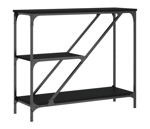 vidaXL Mesa consola madera de ingeniería negra 88,5x30x75 cm