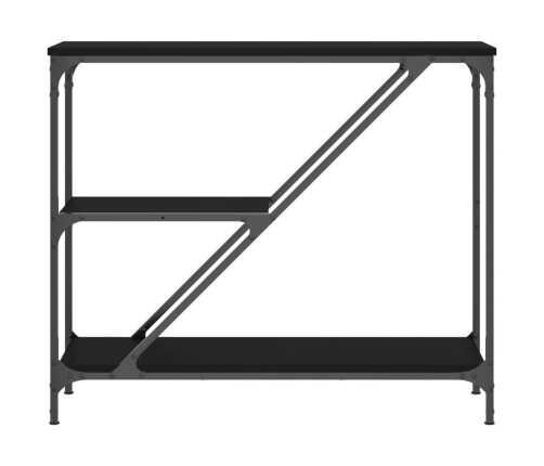 vidaXL Mesa consola madera de ingeniería negra 88,5x30x75 cm