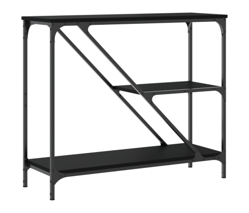 vidaXL Mesa consola madera de ingeniería negra 88,5x30x75 cm