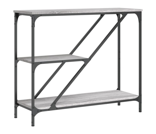 Mesa consola madera de ingeniería gris Sonoma 88,5x30x75 cm