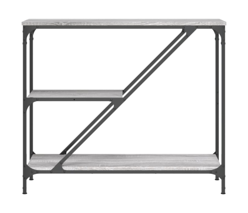 Mesa consola madera de ingeniería gris Sonoma 88,5x30x75 cm