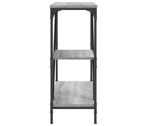 Mesa consola madera de ingeniería gris Sonoma 88,5x30x75 cm