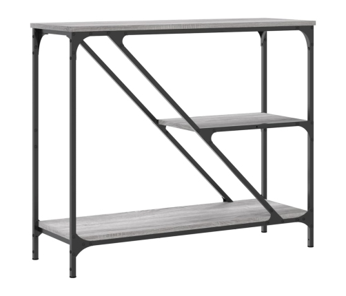 Mesa consola madera de ingeniería gris Sonoma 88,5x30x75 cm