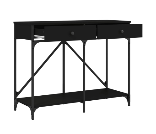 Mesa consola madera de ingeniería negra 100x39x78,5 cm