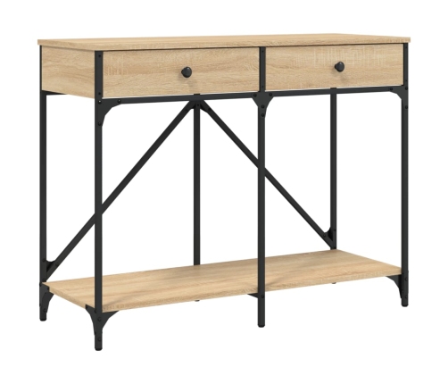 Mesa consola madera de ingeniería roble Sonoma 100x39x78,5 cm