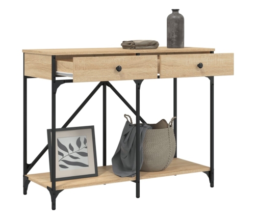 Mesa consola madera de ingeniería roble Sonoma 100x39x78,5 cm