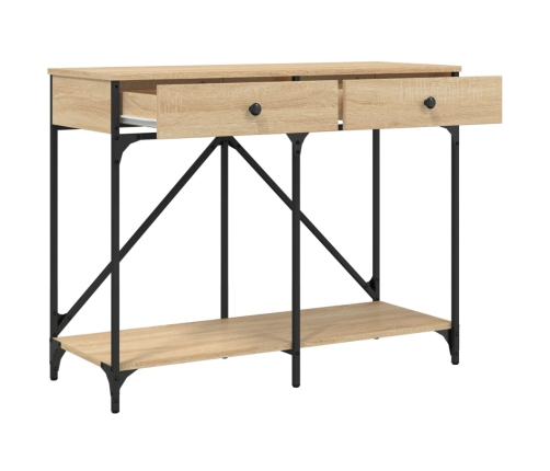 Mesa consola madera de ingeniería roble Sonoma 100x39x78,5 cm