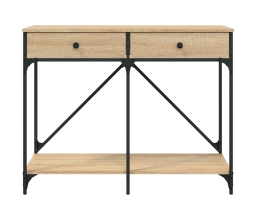 Mesa consola madera de ingeniería roble Sonoma 100x39x78,5 cm