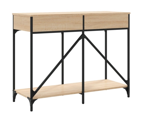 Mesa consola madera de ingeniería roble Sonoma 100x39x78,5 cm