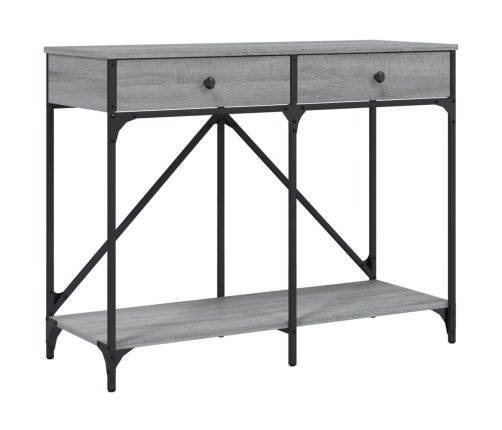 Mesa consola madera de ingeniería gris Sonoma 100x39x78,5 cm