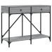 Mesa consola madera de ingeniería gris Sonoma 100x39x78,5 cm