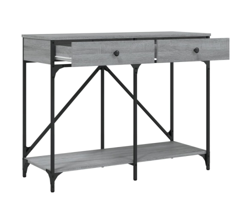 Mesa consola madera de ingeniería gris Sonoma 100x39x78,5 cm