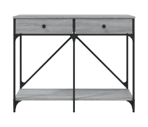 Mesa consola madera de ingeniería gris Sonoma 100x39x78,5 cm