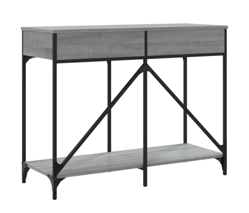 vidaXL Mesa consola madera de ingeniería gris Sonoma 100x39x78,5 cm