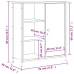 Aparador de madera de ingeniería marrón roble 70x30x80 cm