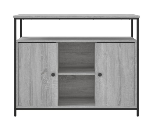 Aparador de madera de ingeniería gris Sonoma 100x35x80 cm