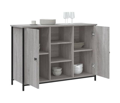 Aparador de madera de ingeniería gris Sonoma 100x35x70 cm