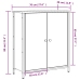 Aparador de madera de ingeniería roble ahumado 70x30x80 cm