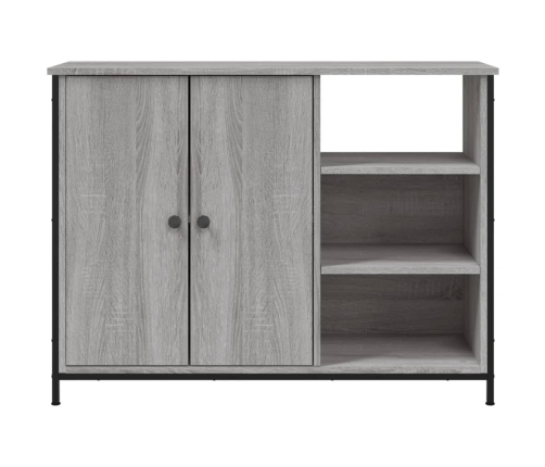 Aparador de madera de ingeniería gris Sonoma 100x33x75 cm