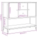 Aparador de madera de ingeniería roble ahumado 100x36x85 cm