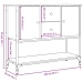 Aparador de madera de ingeniería gris Sonoma 100x36x85 cm