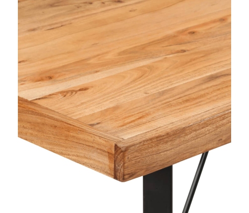 vidaXL Mesa alta de hierro y madera maciza de acacia 110x55x107 cm