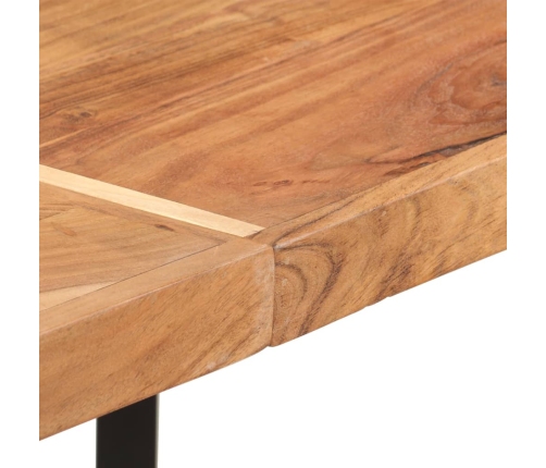 Mesa alta de hierro y madera maciza de acacia 150x70x107 cm