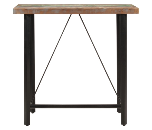 Mesa alta de hierro y madera maciza reciclada 110x55x107 cm