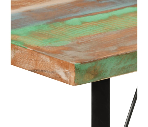 Mesa alta de hierro y madera maciza reciclada 110x55x107 cm