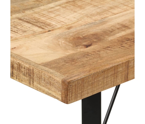 Mesa alta de hierro y madera maciza de mango 110x55x107 cm