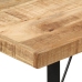 Mesa alta de hierro y madera maciza de mango 110x55x107 cm