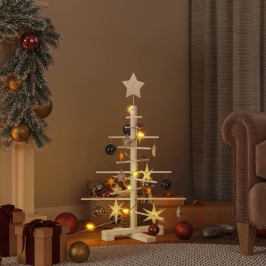 Árbol de Navidad de madera de adorno madera maciza pino 75 cm