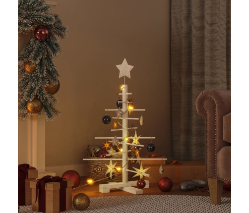 Árbol de Navidad de madera de adorno madera maciza pino 75 cm