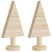 Árboles de Navidad de madera 2 uds madera maciza pino 30 cm