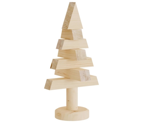 Árboles de Navidad de madera 2 uds madera maciza pino 30 cm