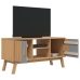 Mueble de TV OLDEN madera maciza pino gris y marrón 114x43x57cm