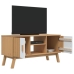 Mueble de TV OLDEN madera maciza pino blanco marrón 114x43x57cm