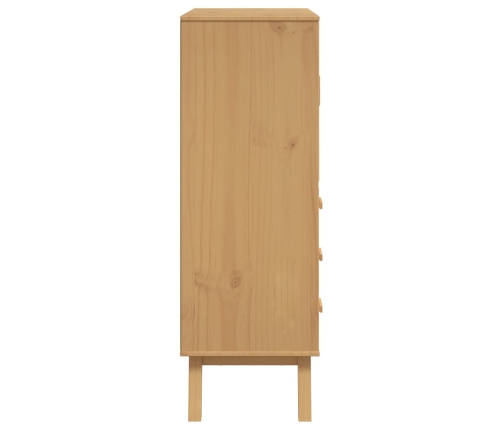 Aparador OLDEN madera maciza de pino marrón 85x43x125 cm