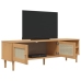 Mueble de TV SENJA aspecto ratán madera pino marrón 158x40x49cm