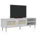 vidaXL Mueble de TV SENJA aspecto ratán madera pino blanco 158x40x49cm