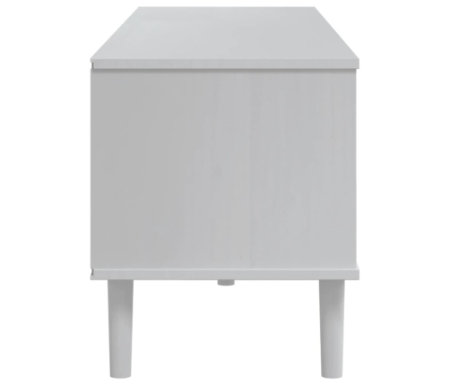 vidaXL Mueble de TV SENJA aspecto ratán madera pino blanco 158x40x49cm