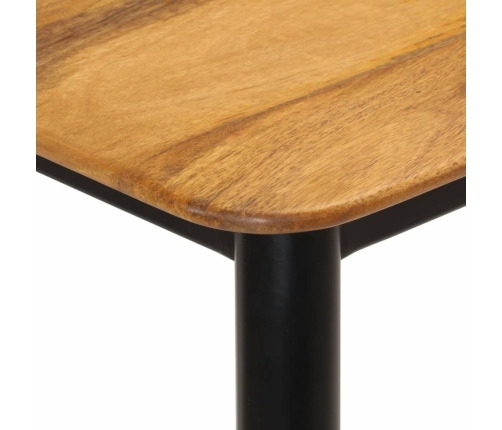 Mesa de comedor madera maciza de mango y hierro 112x52x76 cm