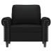 Sillón cuero sintético negro 60 cm