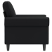 Sillón cuero sintético negro 60 cm